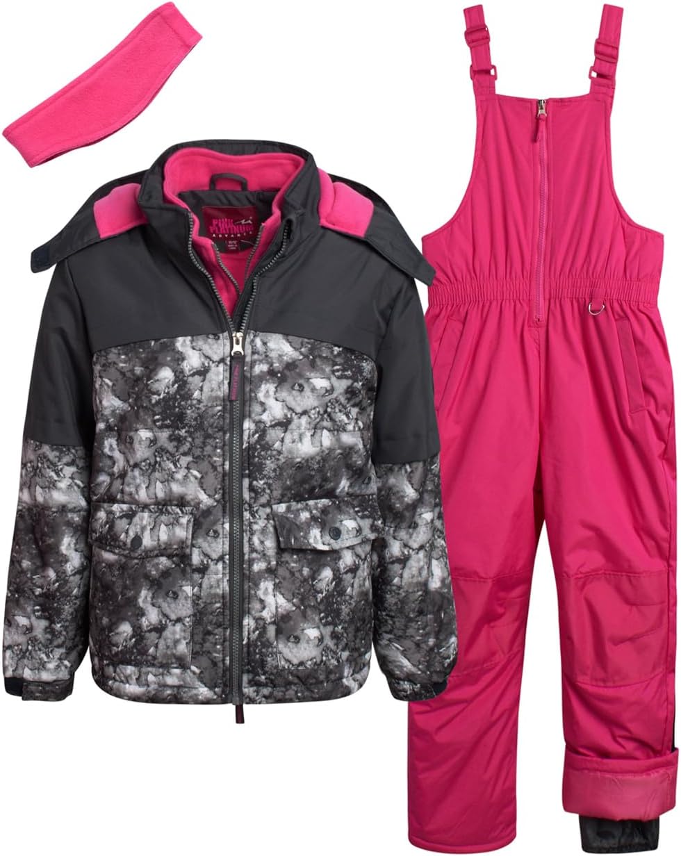Pink Platinum Girls Snowsuits - 2 Piece Waterproof Winter Set