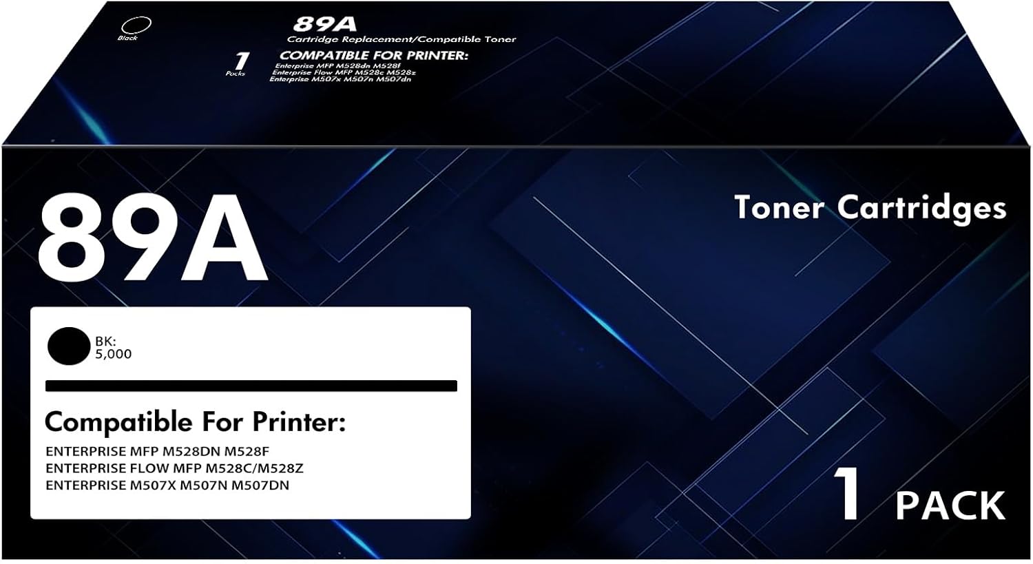 CF289A Black Toner Cartridge Replacement for HP Printers
