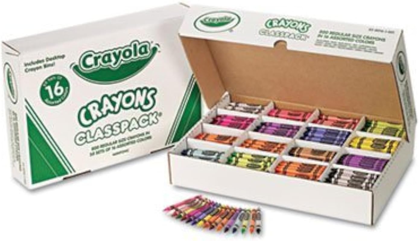 Crayola Classpack Regular Crayons, 16 Colors for Classrooms