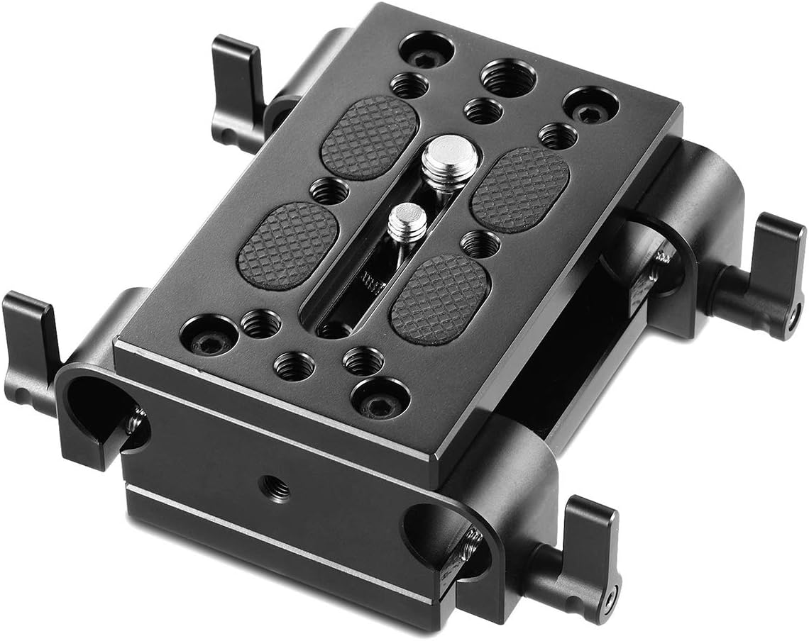 SmallRig Camera Tripod Mounting Baseplate with 15mm Rod Clamp