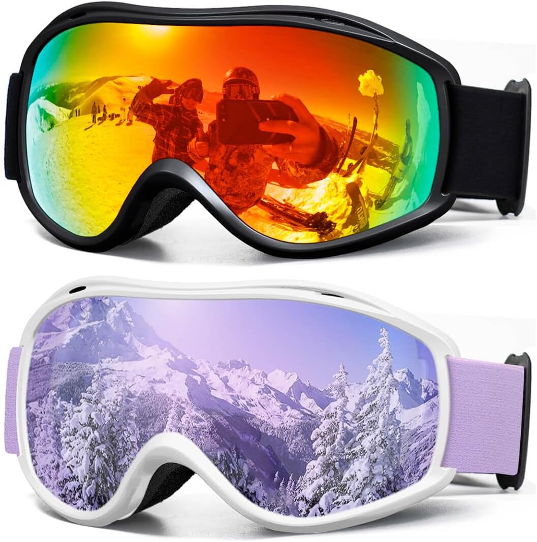 AVV Ski Goggles with UV Protection and Anti-Fog Features