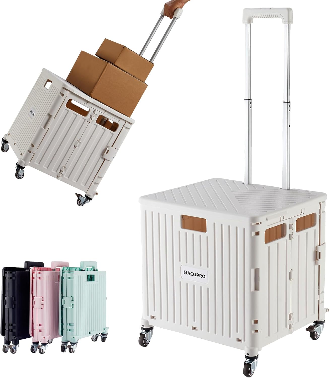 Foldable Utility Cart with Durable Heavy Duty Design for Travel