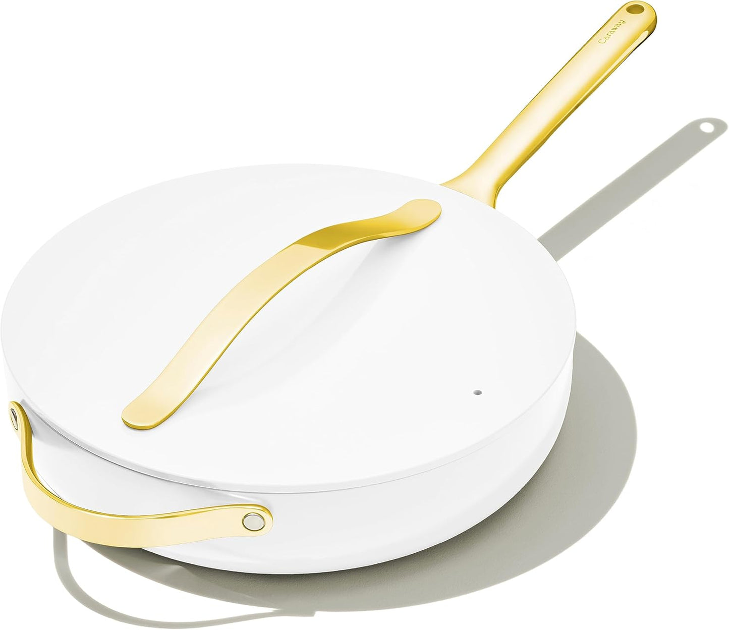 Caraway Nonstick Ceramic Saute Pan - 4.5 qt, 11.8 in, White