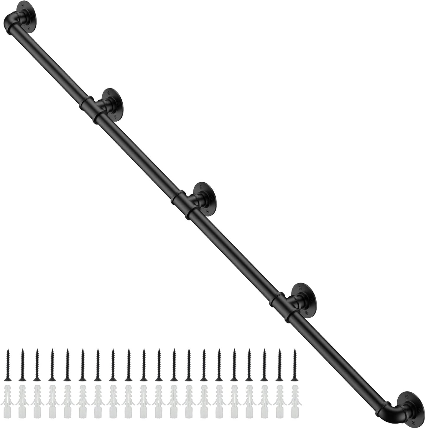 Industrial Staircase Handrail Non-Slip Pipe Bar for Steps
