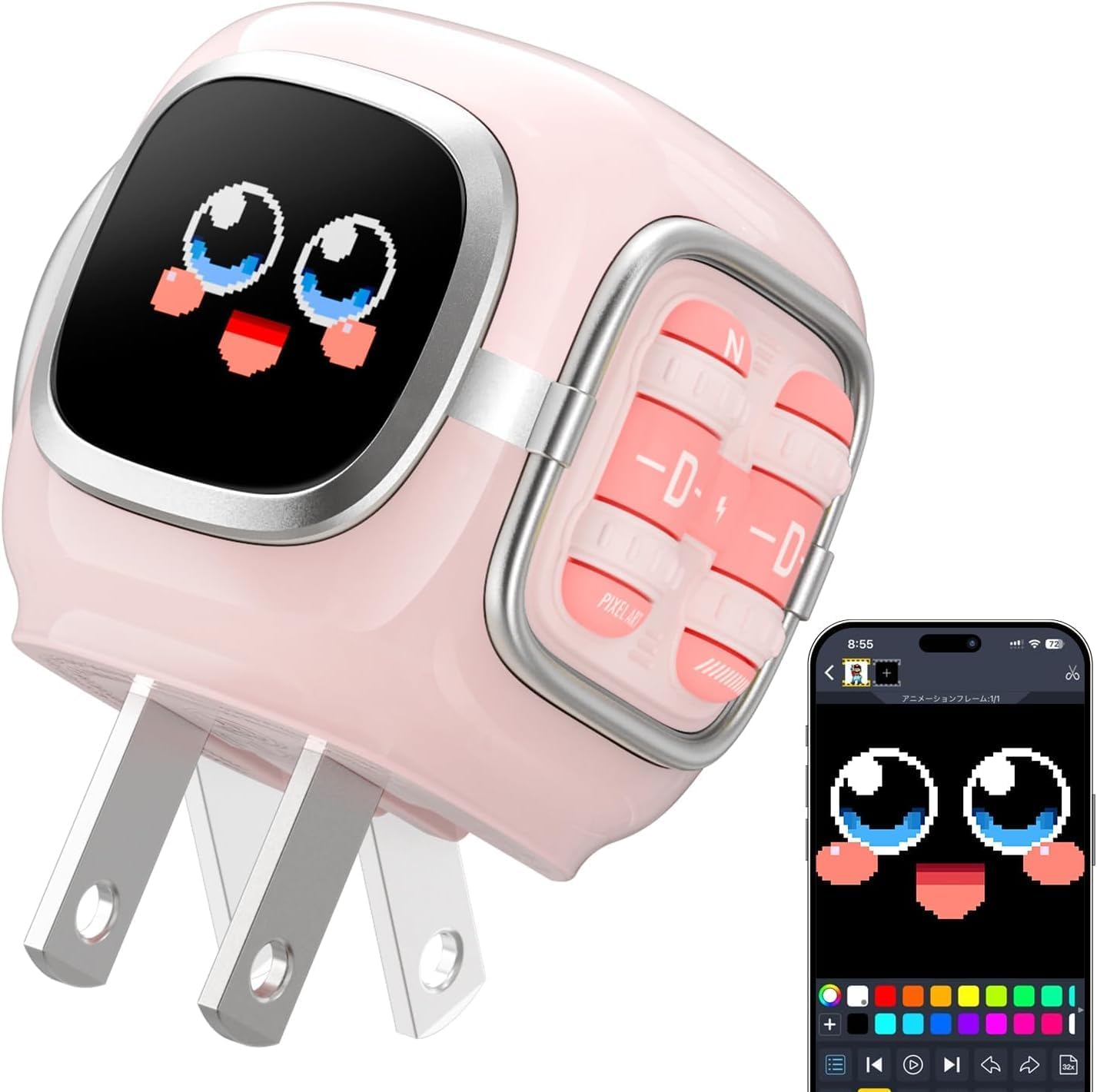 Divoom Dipow 35W USB C Charger Block with Pixel Art Display
