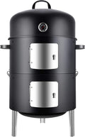 Realcook Vertical 17 in Steel Charcoal Smoker - Vertical Outdoor