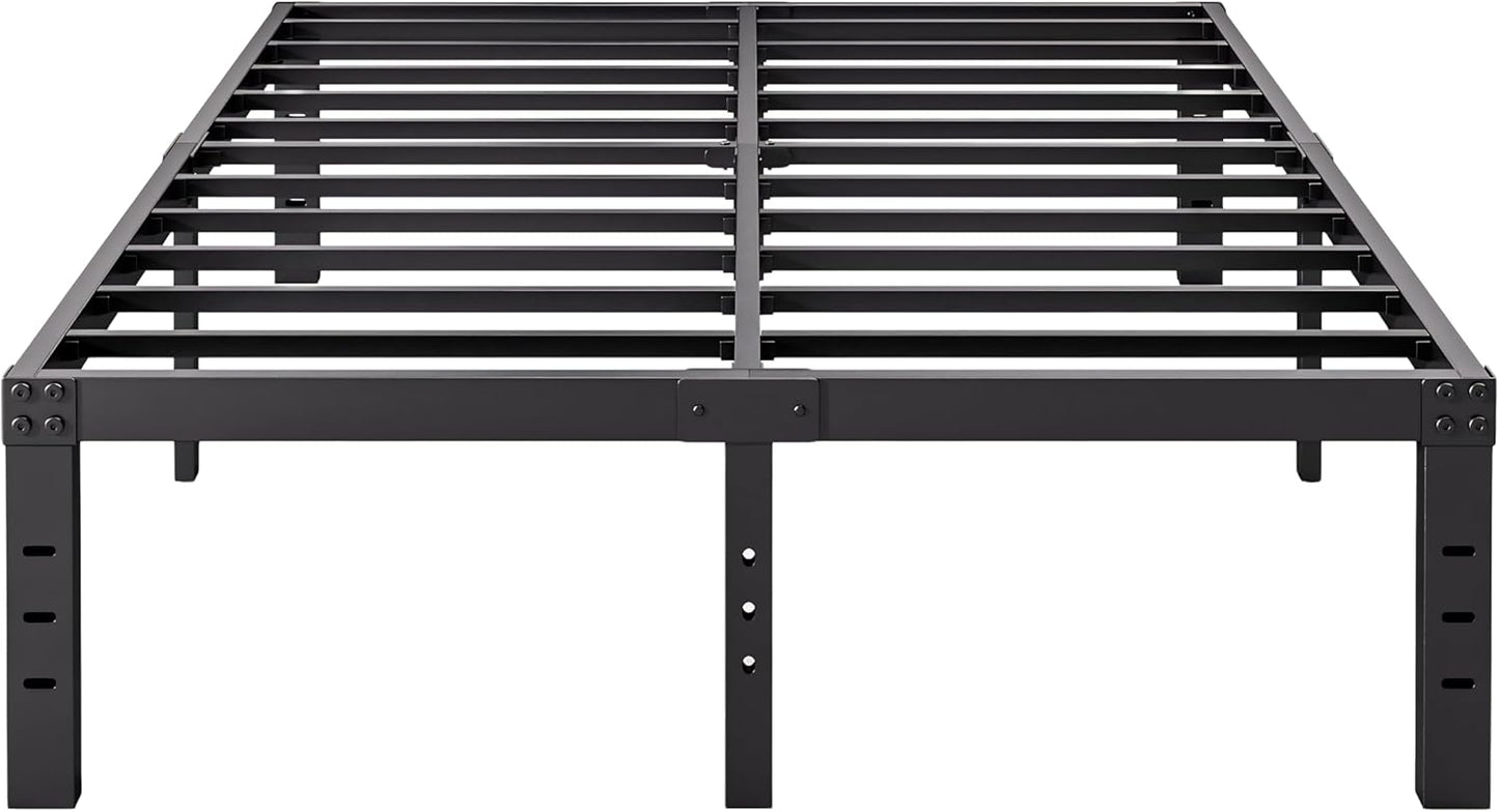 14 Inch Queen Bed Frame No Box Spring Needed, Heavy Duty Design