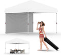 10x10 Pop Up Canopy One Button Push Setup - Heavy Duty Outdoor Tent