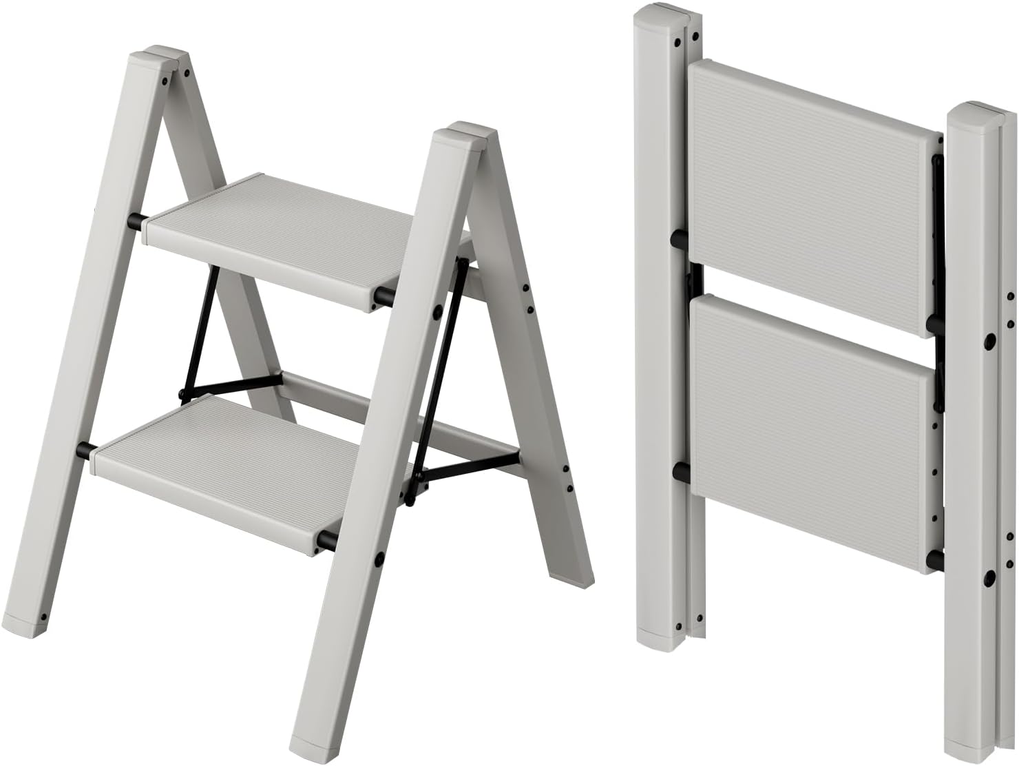 Taranta 2 Step Ladder - Lightweight Folding Step Stool for Home