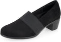 VJH confort Womens Heeled Shoes Comfortable Low Block Chunky Heels