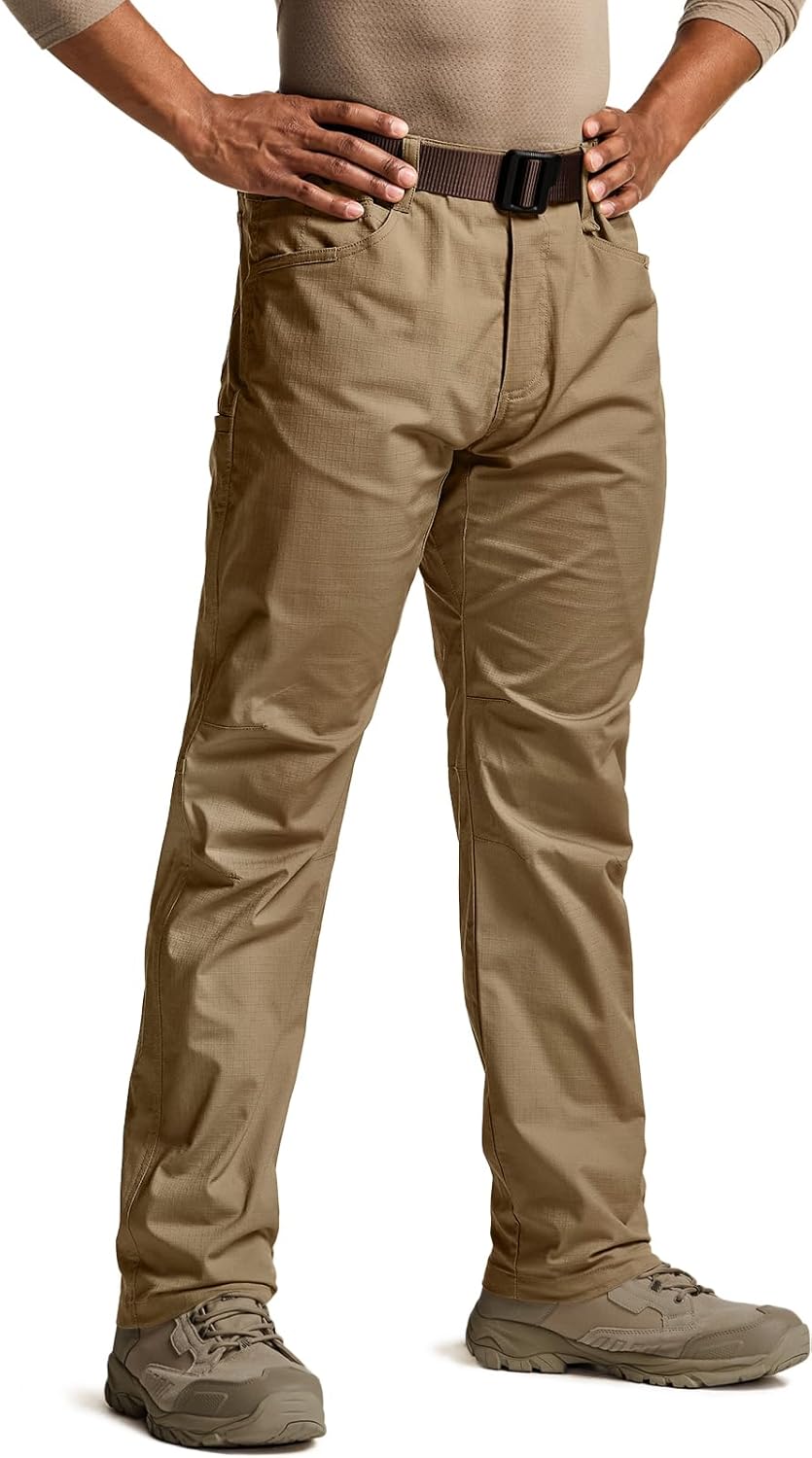CQR Men's Flex Stretch Tactical Pants for Outdoor Activities