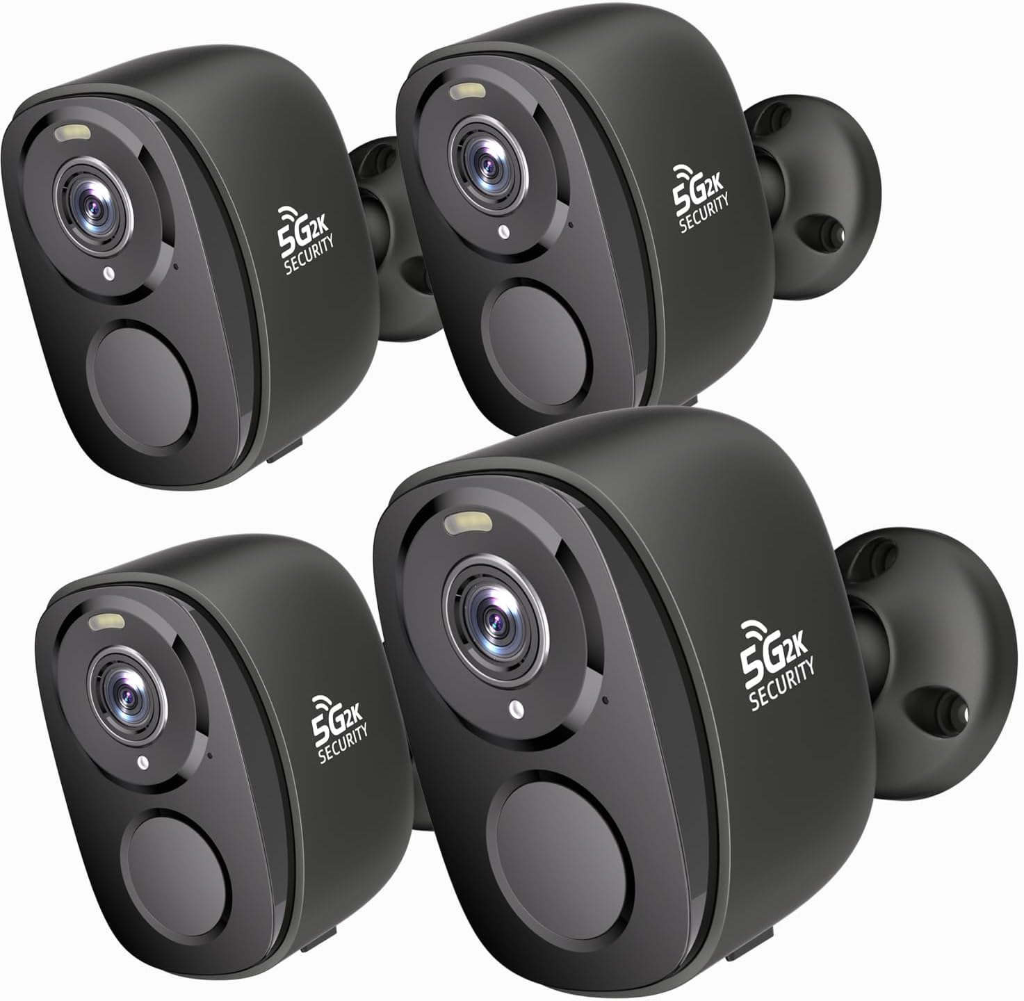 2K Wireless Security Cameras: No Fees, Color Night Vision!
