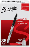 Sharpie Retractable Permanent Markers Fine Point 36 Count - Bold, No