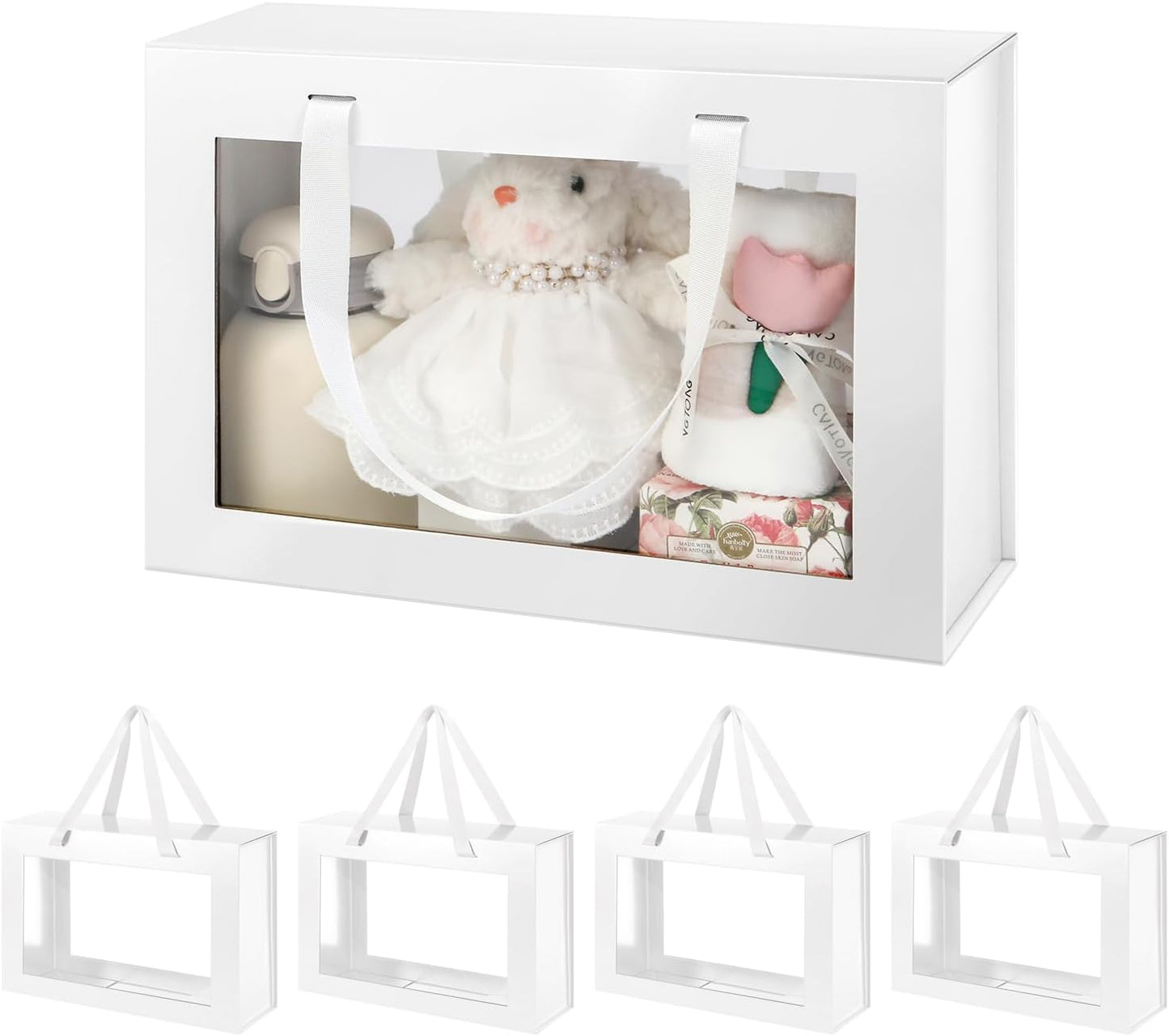Large White Clear Gift Boxes with Windows for Any Occasion