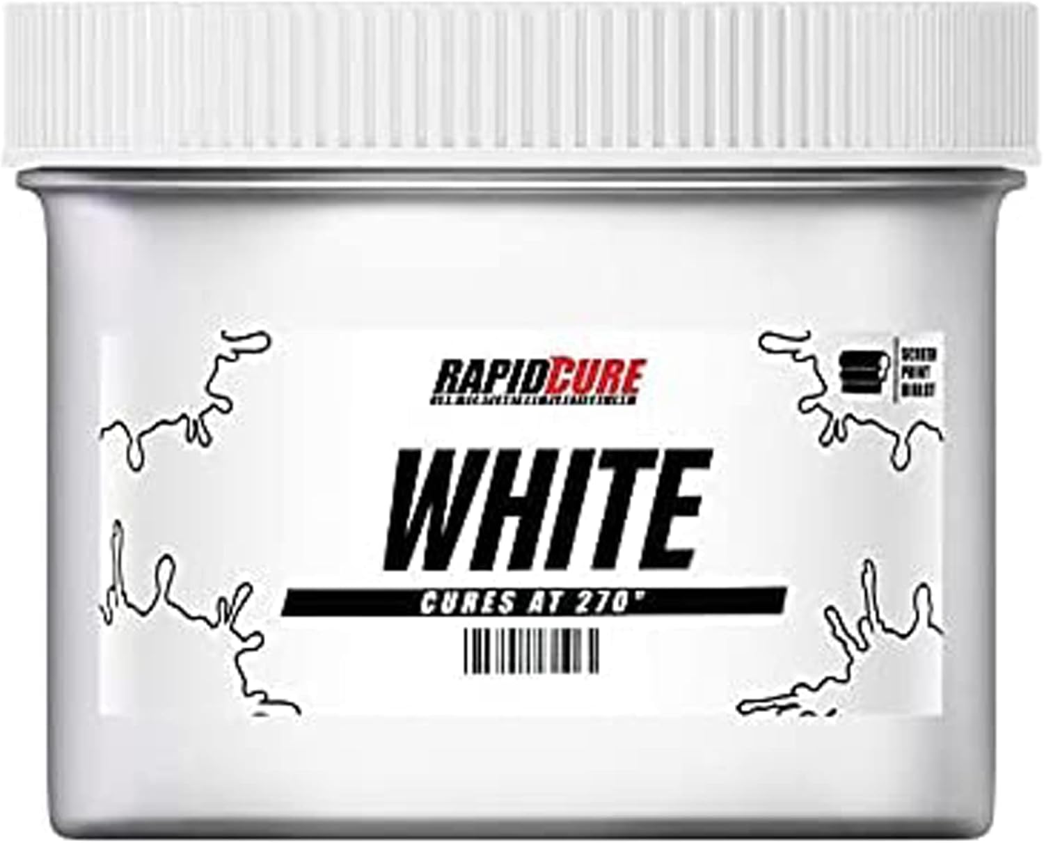Rapid Cure Screen Printing Ink White - Fast Curing Fabric Paint