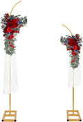 Metal Arch Backdrop Stand Gold Curved Top Wedding Arch Set of 2
