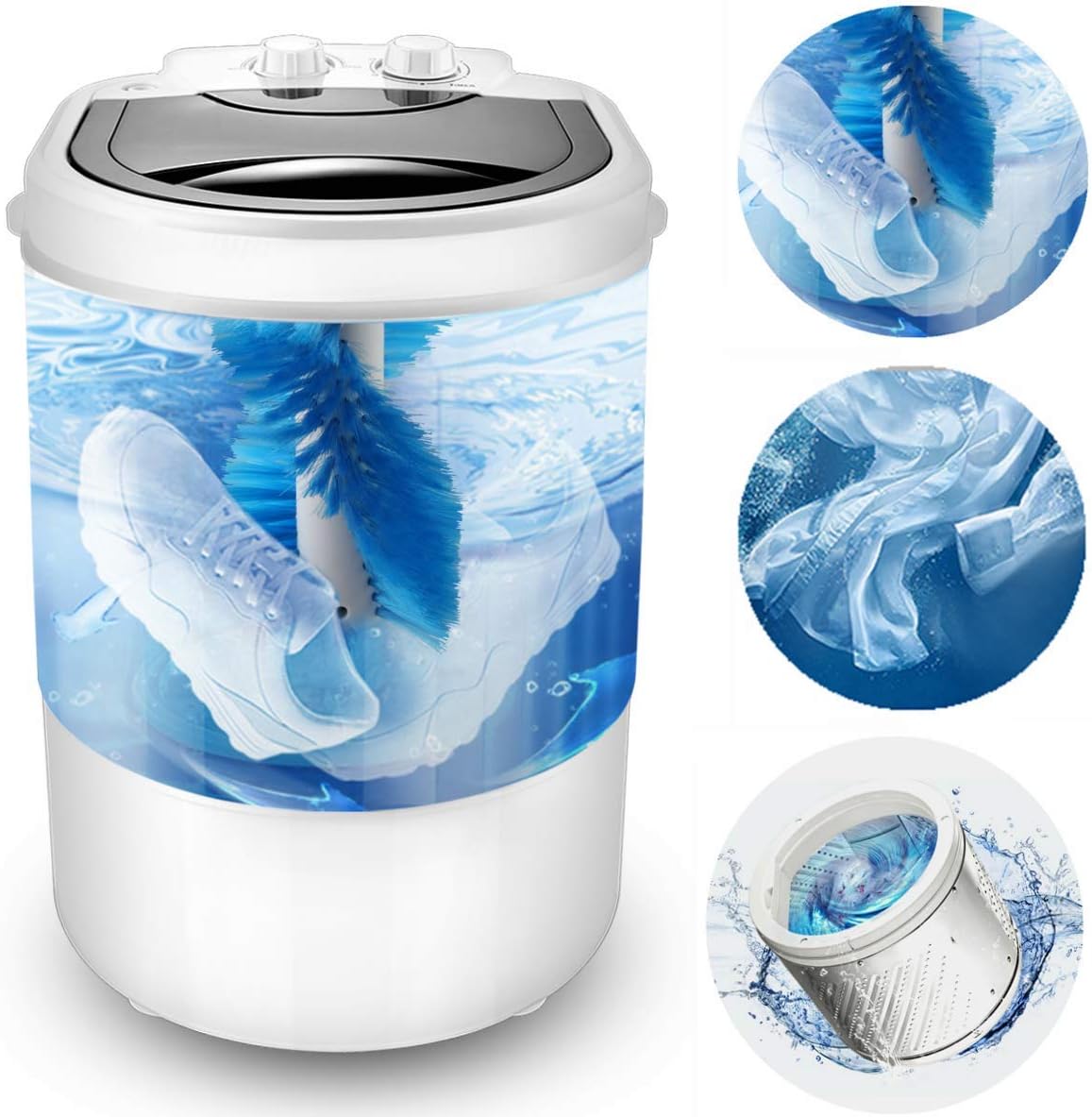 MISMORI Portable Mini Washing Machine - 3-in-1 Shoe & Clothes Washer