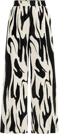 PRETTYGARDEN Wide Leg Graphic Print Palazzo Pants - Flowy Comfort