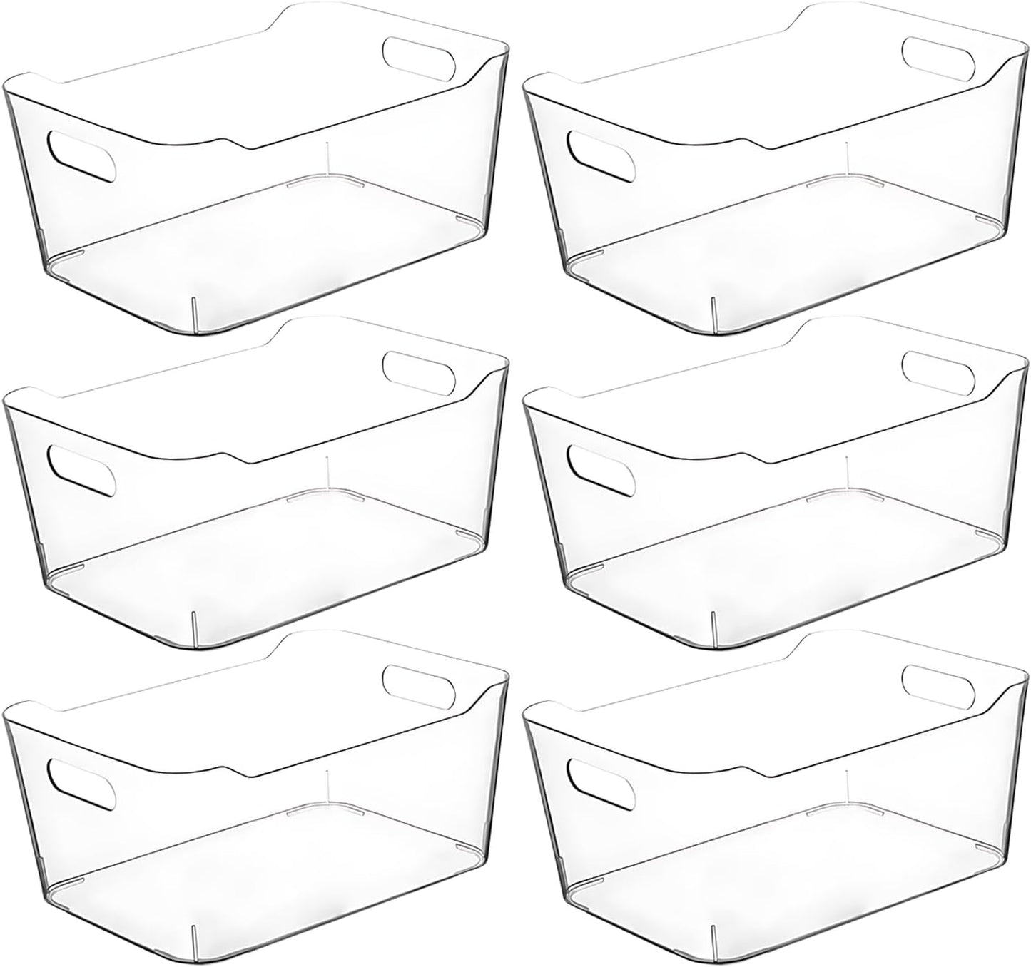 Clear Plastic Storage Bins for Kitchen and Pantry Organization