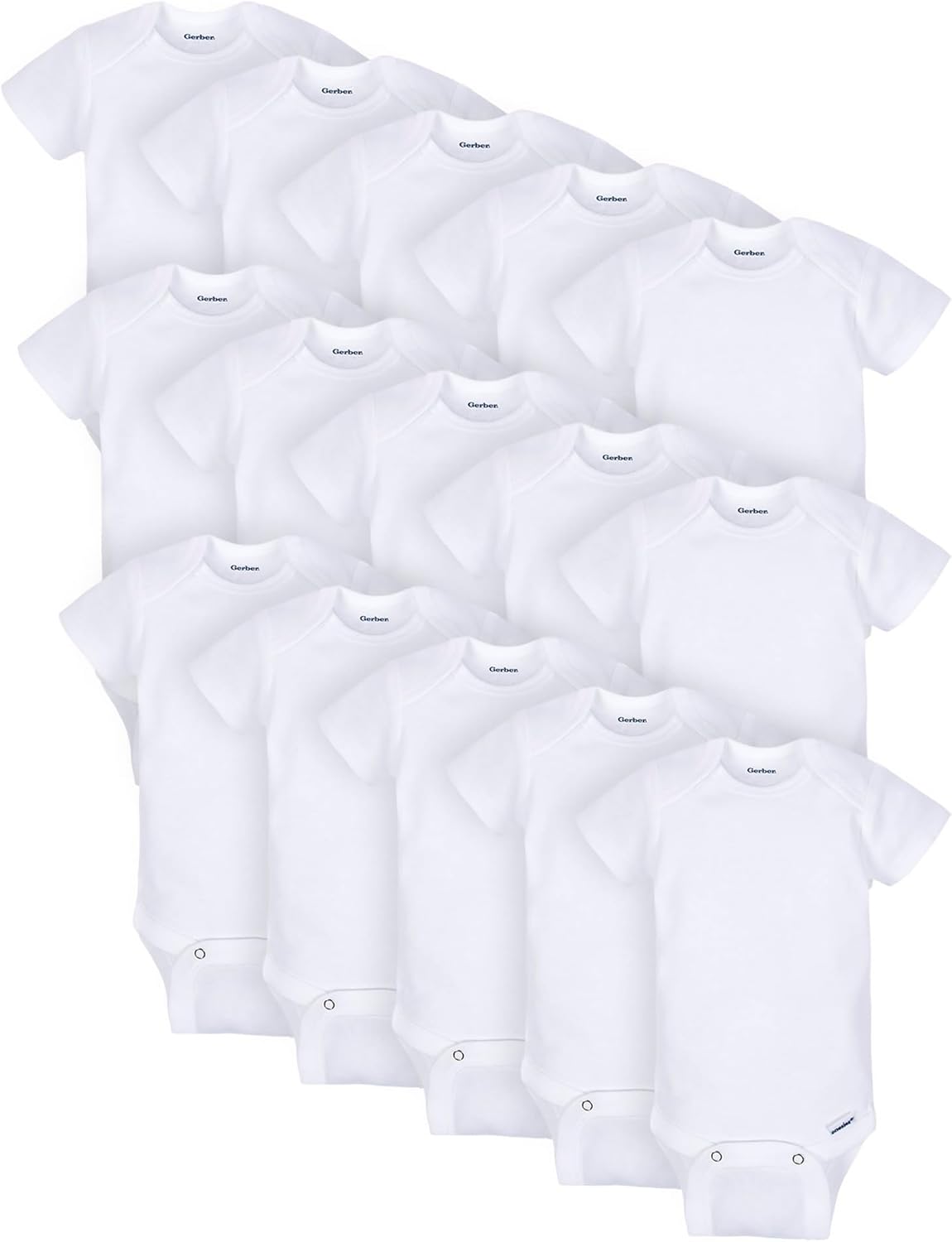 Gerber Unisex Baby 15 Piece Onesies Bodysuit Multi Size Pack