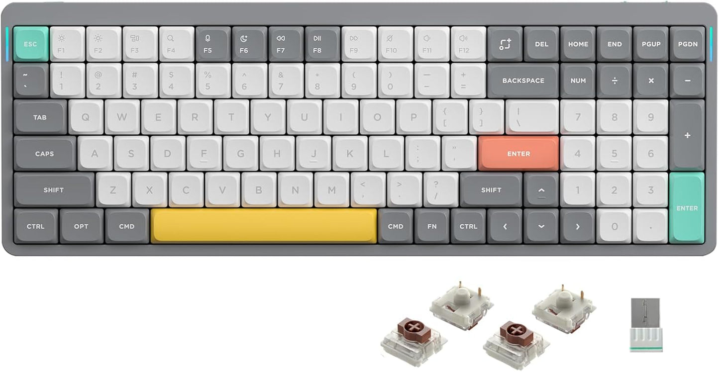 nuphy Air96 V2 Mech Keyboard, Wireless & Wired, Gateron Brown Switch - Gaming Bliss