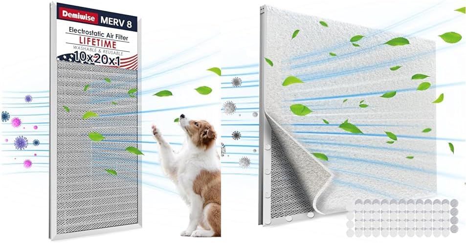 10x20x1 Washable Electrostatic Air Filter for HVAC Systems