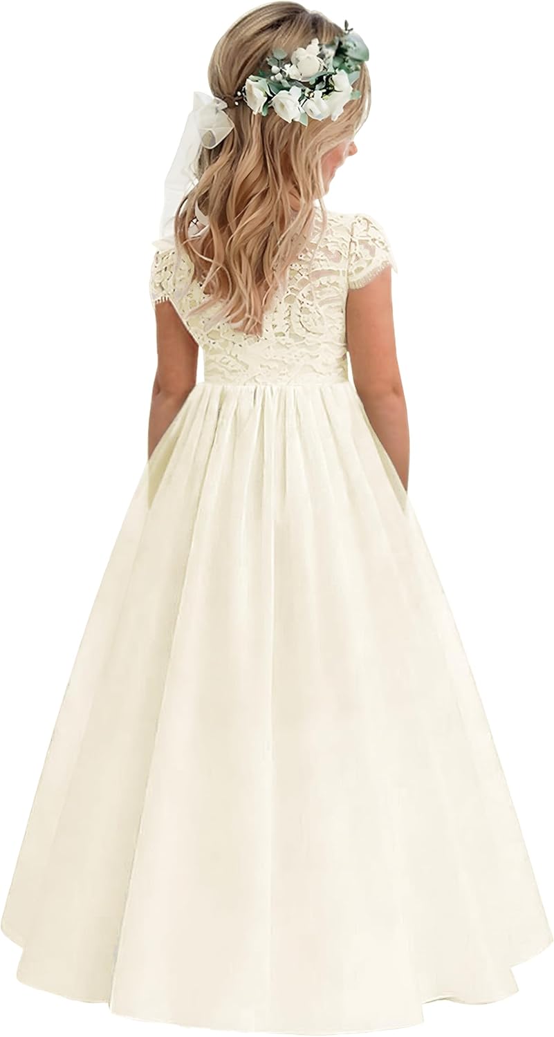2Bunnies Girl Paisley Lace Back A-Line Tutu Flower Dress