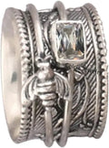 Solid 925 Sterling Silver Honey Bee Spinner Meditation (Style 3YQ7)