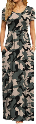 DB MOON Womens 2025 Summer Maxi Dress - Empire Waist, Pockets