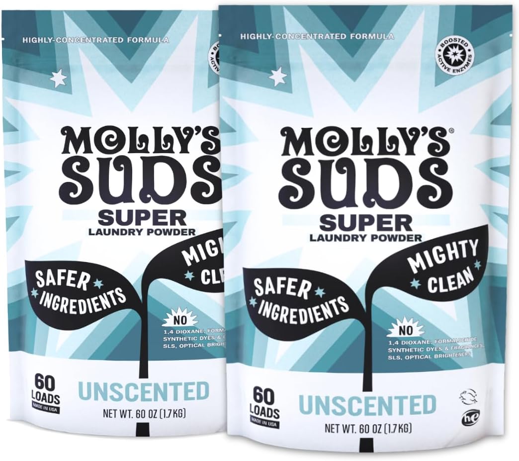 Molly's Suds Unscented Super Powder Detergent for Sensitive Skin