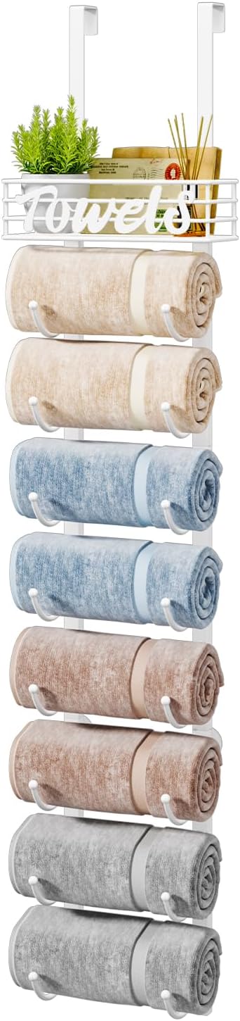 HapiRm Bathroom Towel Rack Holder - Versatile 9-Tier Organizer