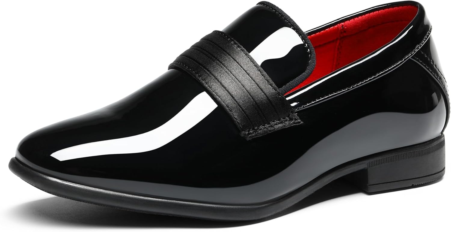Bruno Marc Boys Dress Shoes Slip-on Loafers for Formal Events