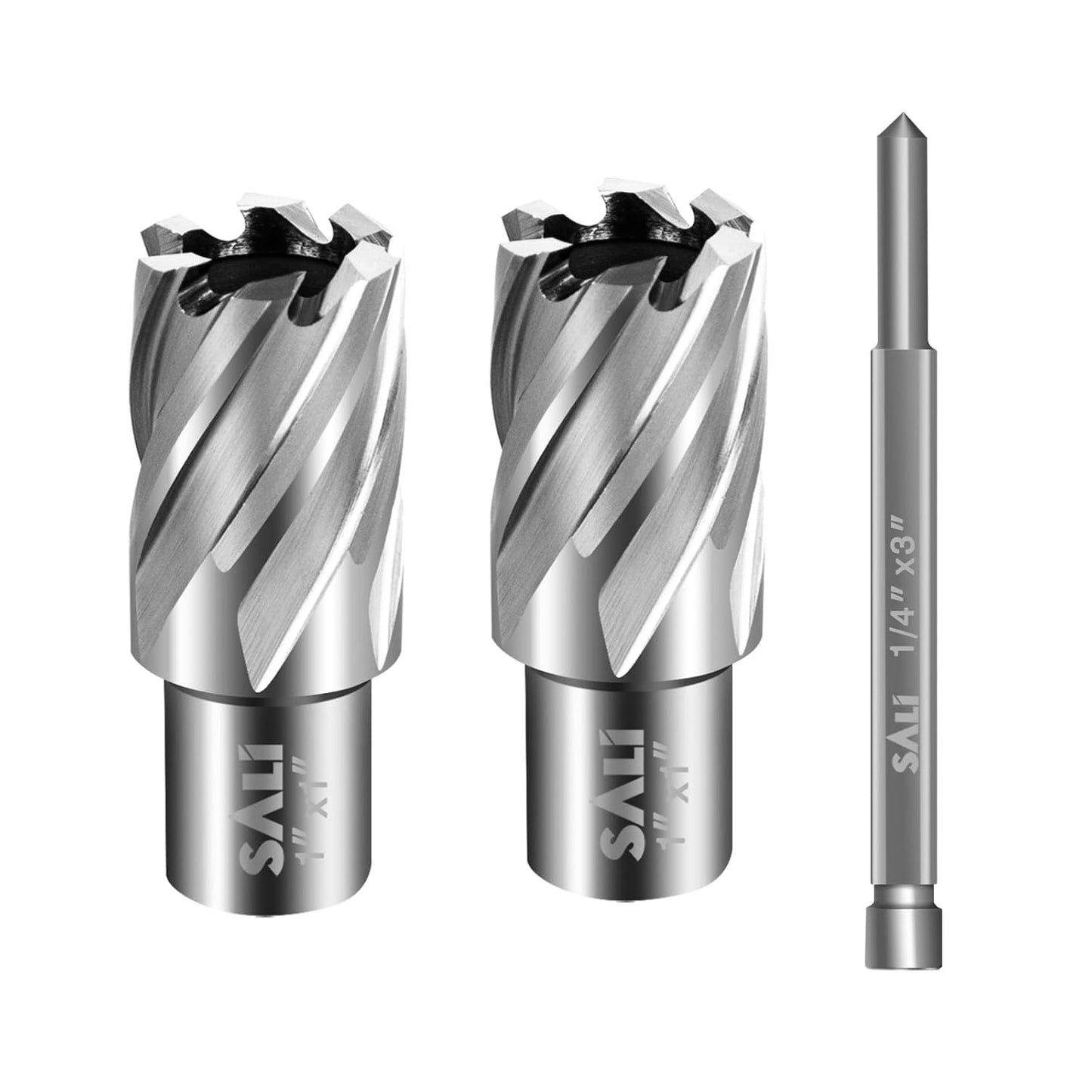SALI 2 pcs Annular Cutter 1 Inch with Weldon Shank for Drilling