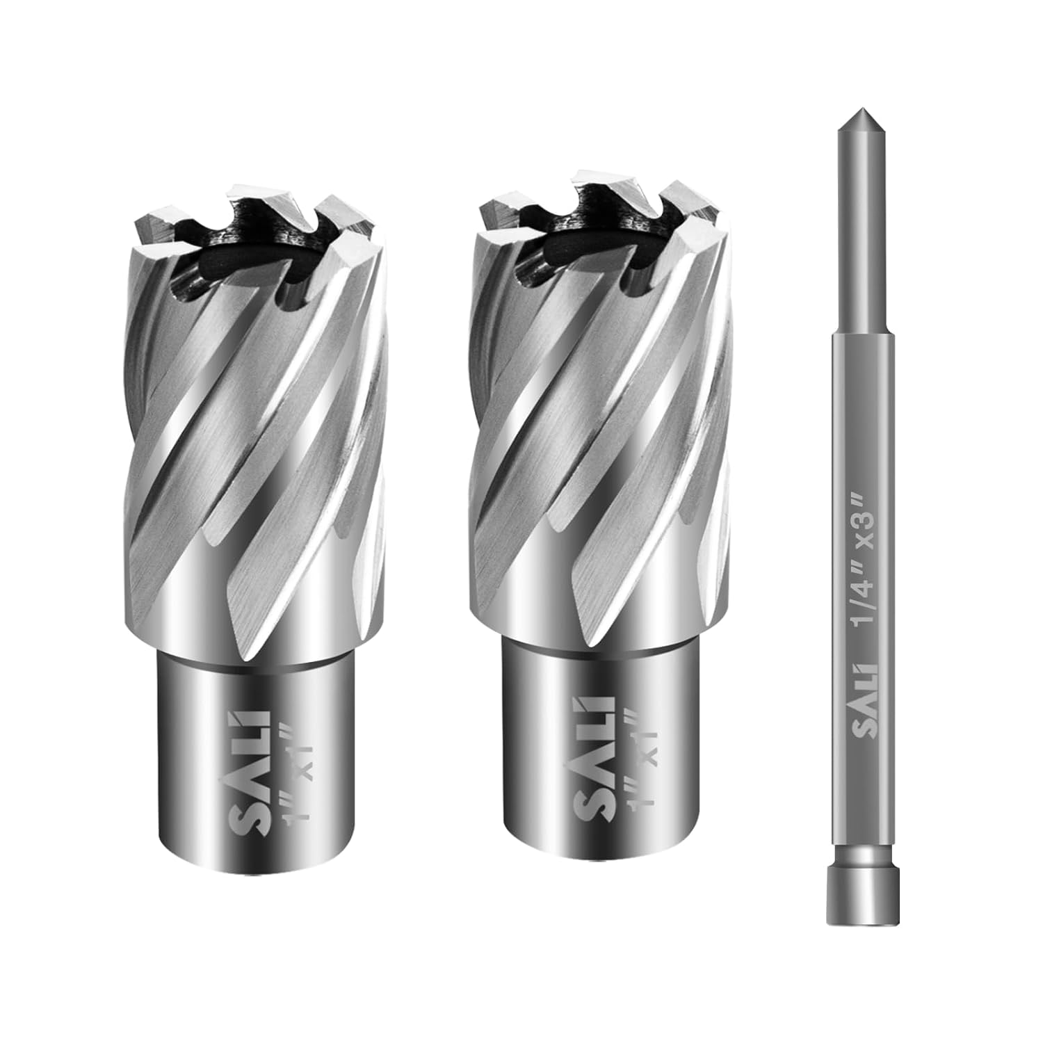 SALI 2 pcs Annular Cutter 1 Inch with Weldon Shank for Drilling