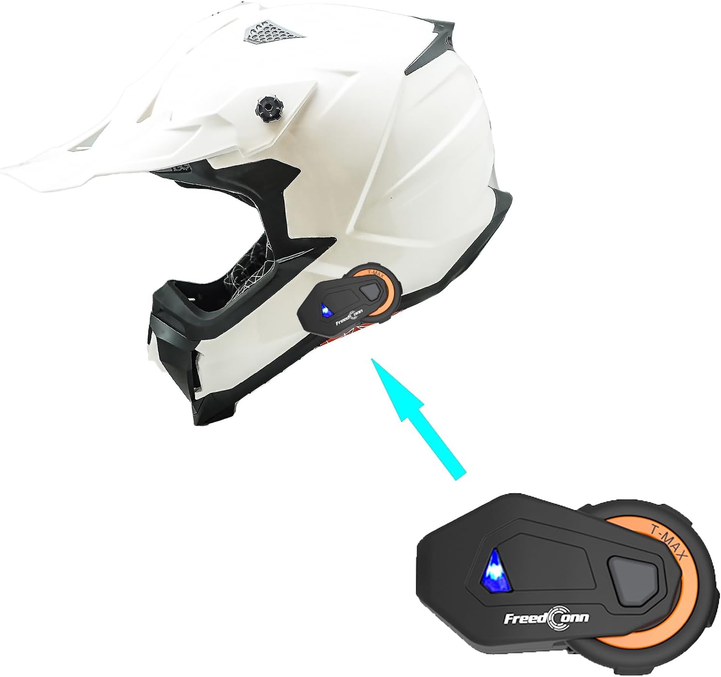 1Storm Adult Motocross Helmet with Bluetooth Headset for Riders