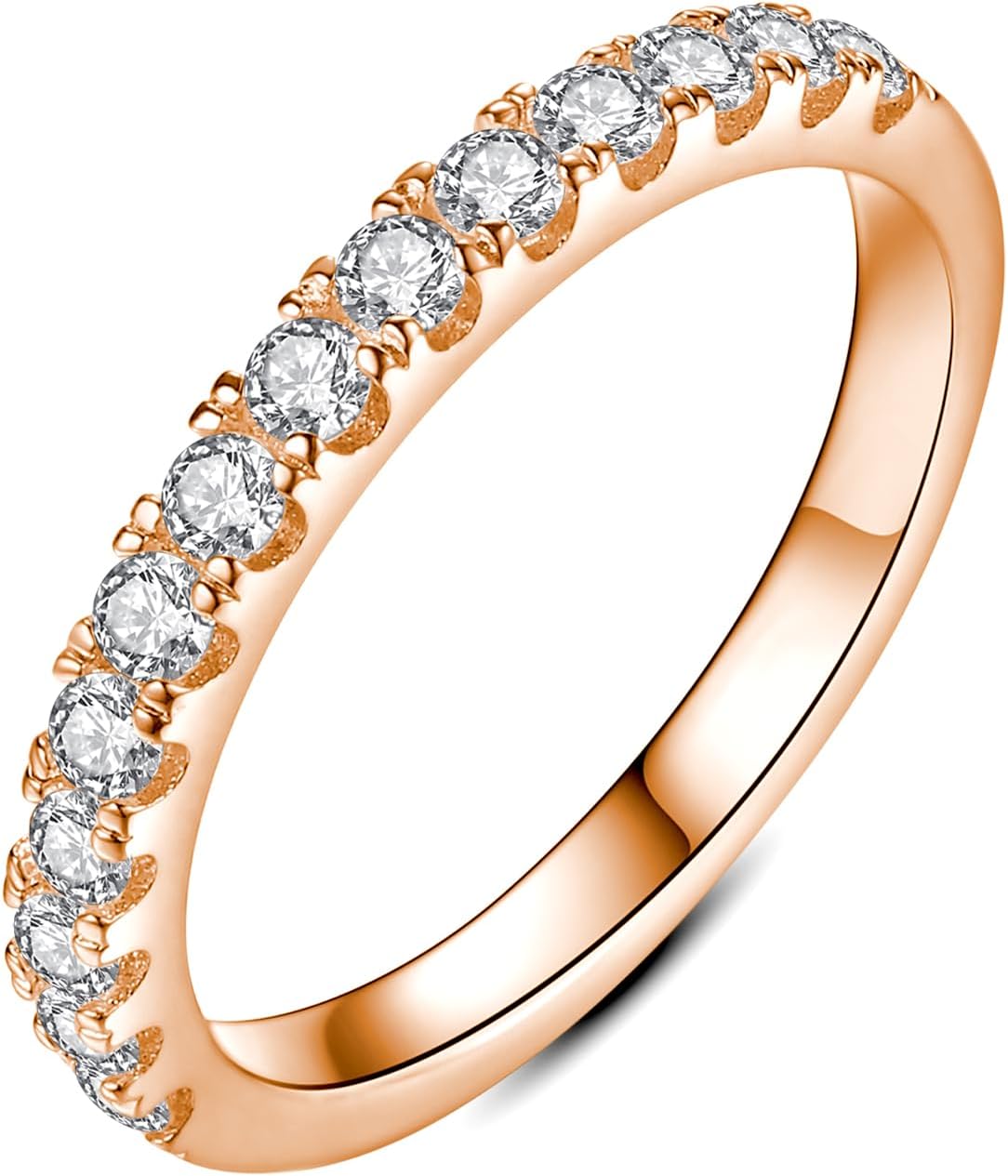 IMOLOVE Moissanite Wedding Band for Women in 925 Sterling Silver