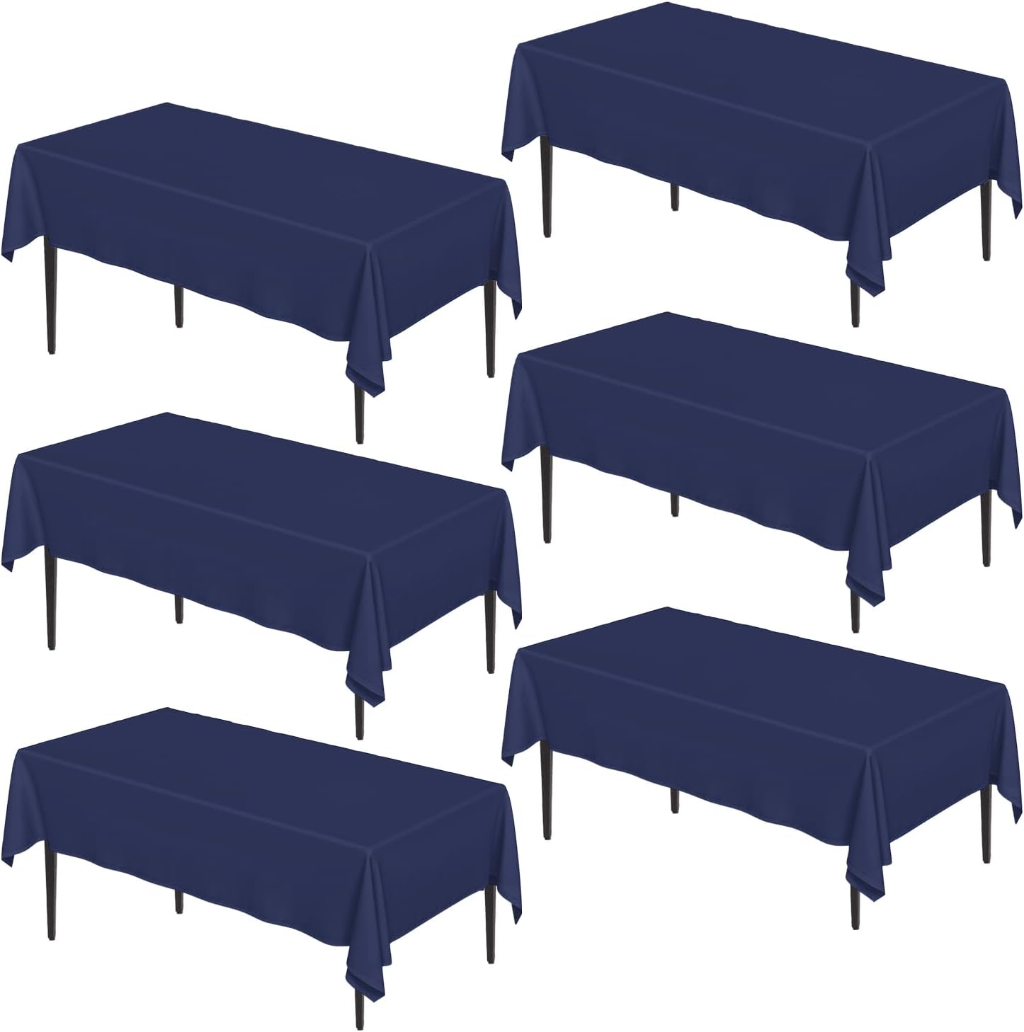 Navy Blue Tablecloth Set of 6 for Elegant Dining Events