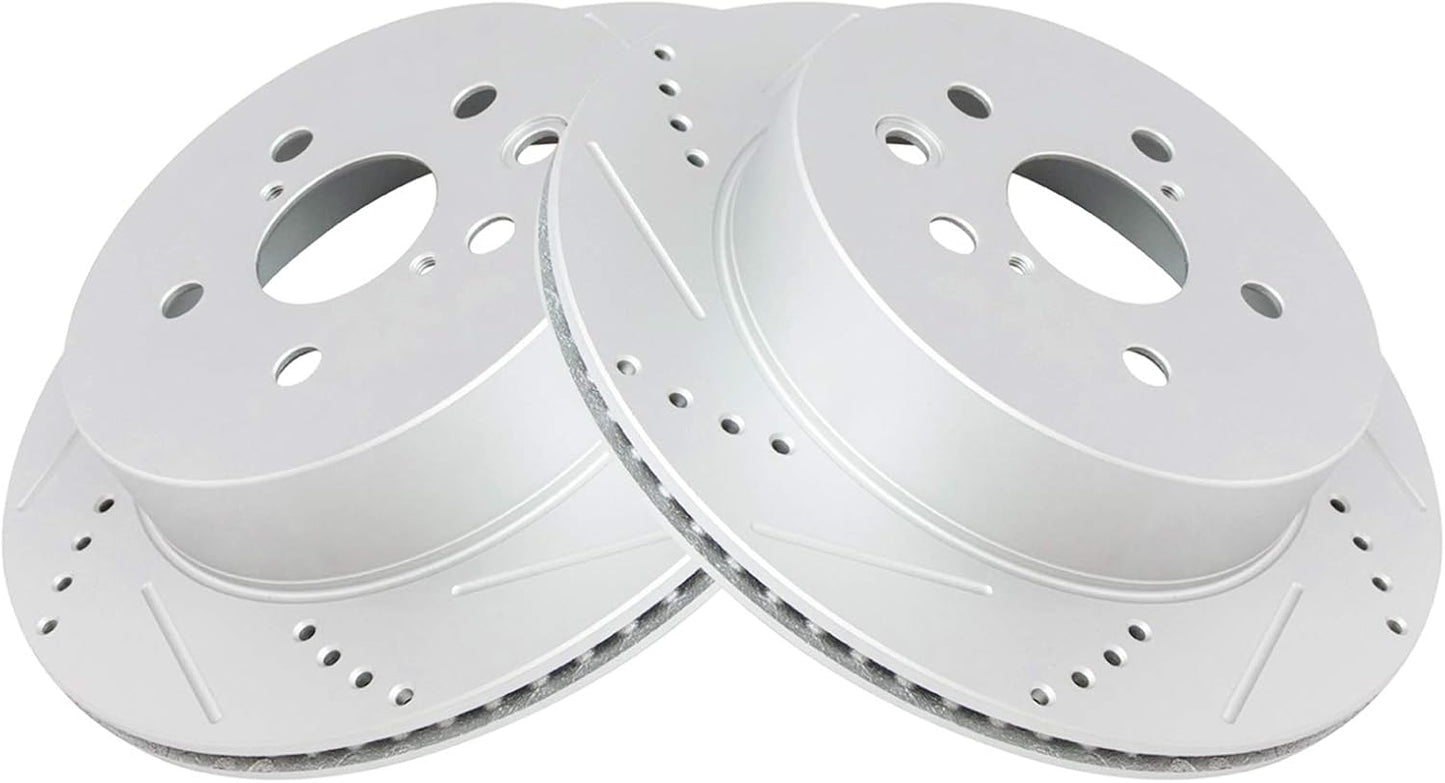 TRQ Rear Performance Brake Rotor Set for Lexus Models