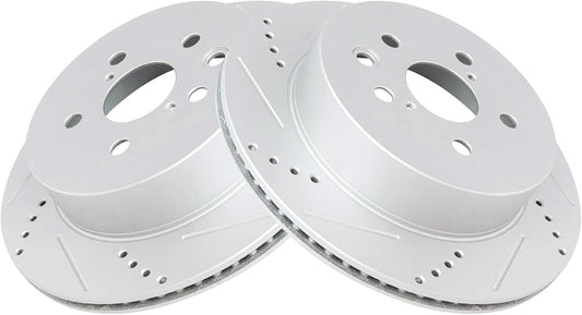 TRQ Rear Performance Brake Rotor Set for Lexus Models