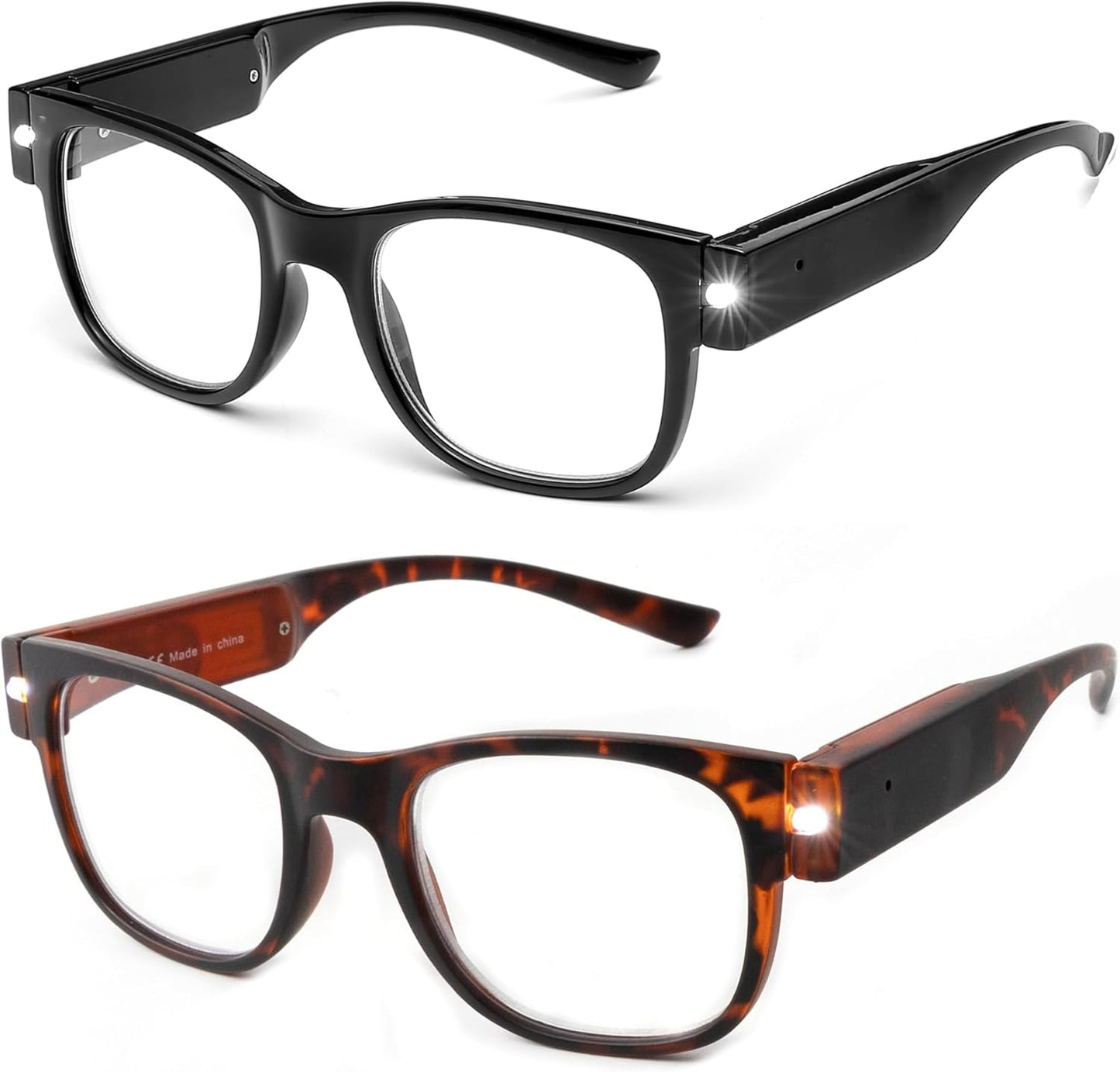 SKYWAY Reading Glasses with LED Lights for Clear Vision