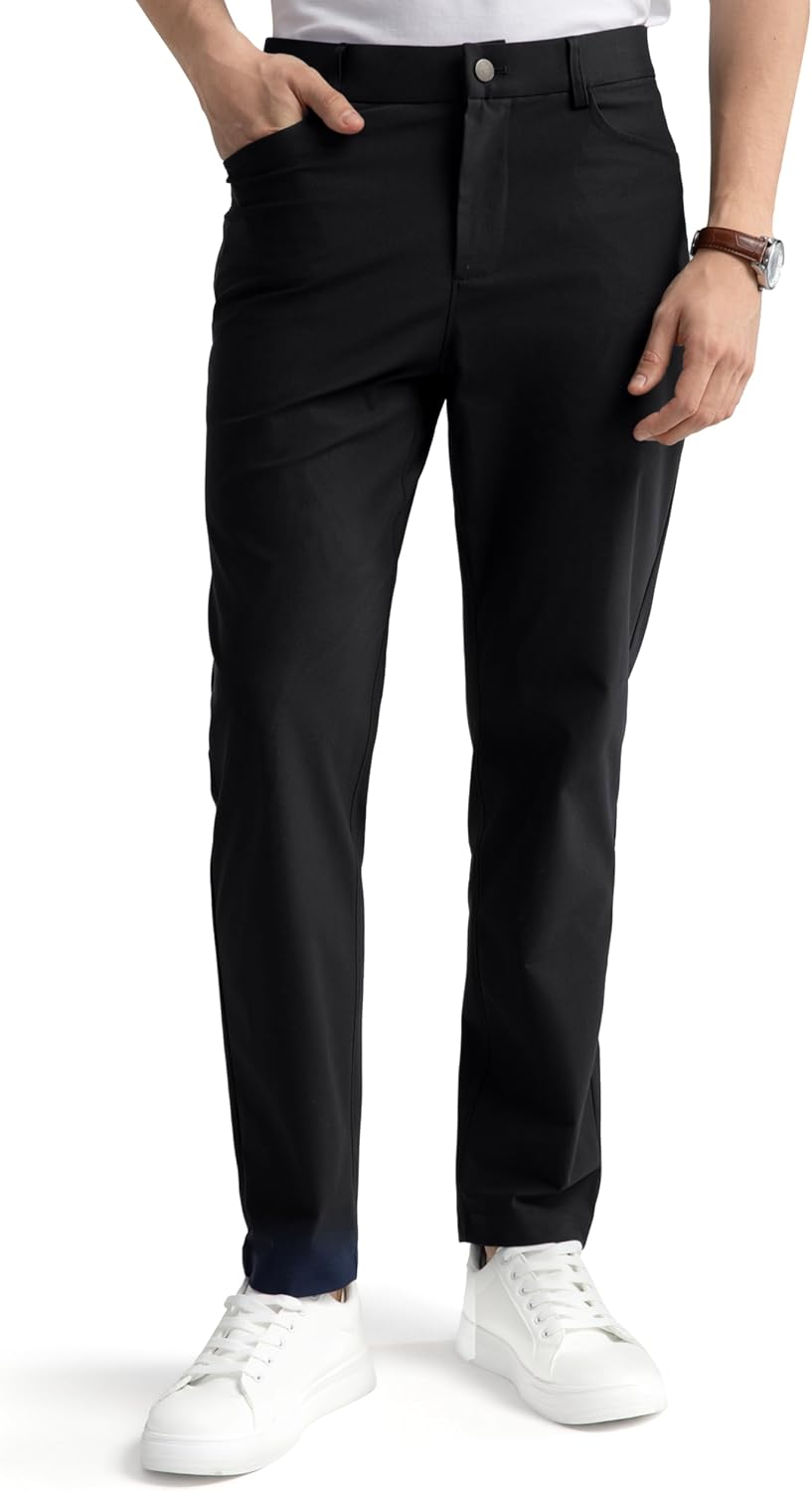HISDERN Flex 503 Men's Slim Fit Golf Pants for Work and Play