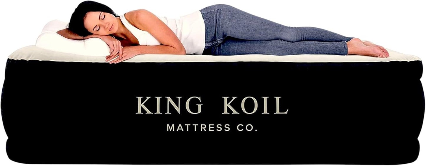 King Koil Premium Luxury Plush Pillow Top Queen Air Mattress