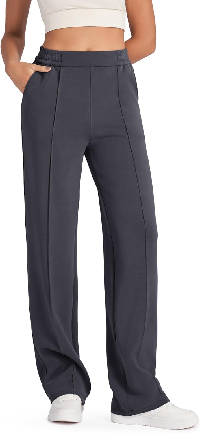 Smoofit Modal Soft Women Wide Leg Sweatpants with Pockets