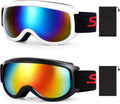 Dunzy UV-Protected Ski Goggles: 2 Pairs OTG for Premium Vision