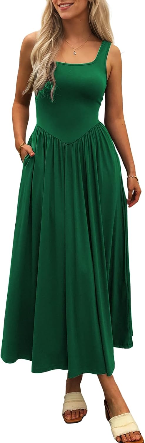 Women's Summer Maxi Dress 2025 - Flowy Patchwork Sundress
