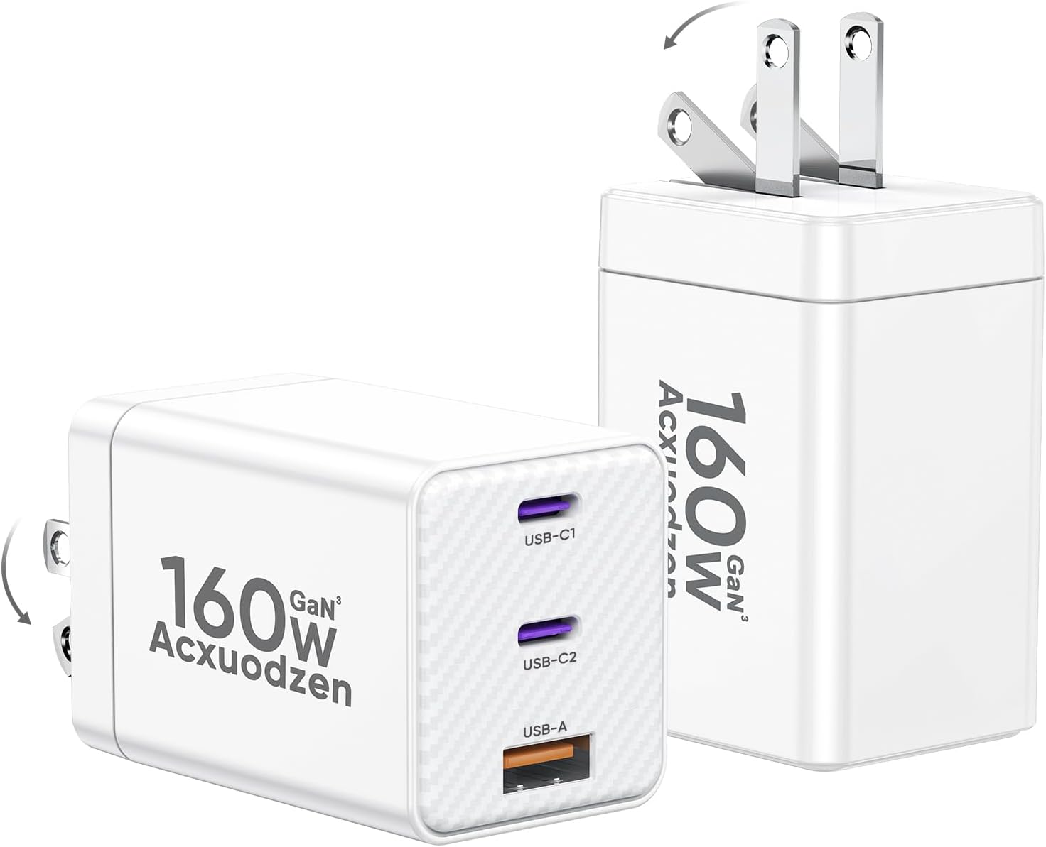 2 Pack USB C Charger Block 160W for Fast Charging Devices