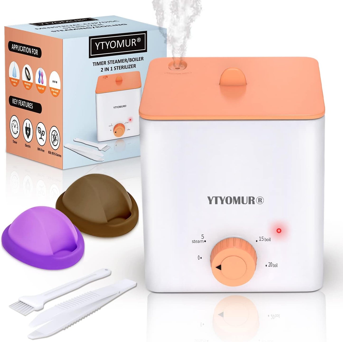 Reusable Menstrual Discs + Sterilizer Set