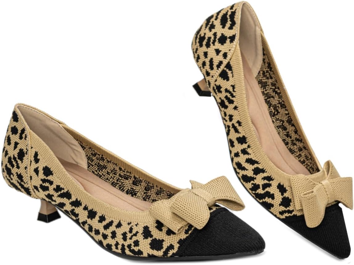 Womens Kitten Heels Pumps Shoes for Work Office Casual Events