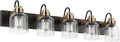 PRESDE Vintage Bathroom Vanity Light Fixtures 5-Light - Brushed Black