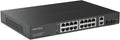 16 Port Full Gigabit PoE Switch with 2 SFP Ports - 300W Power Budget